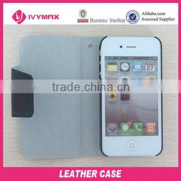 for iphone 4 leather phone case with button