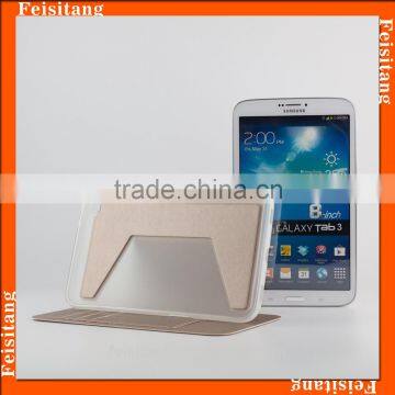 Tablet case for Samsung galaxy TAB 3 T310 8.0 inch PU leather bag transparent case