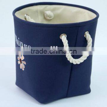 YIWU RODA Cotton Embroidery Bin Canvas Toys Receive Basket Sundry Receive Storage Basket Bathroom Laundry Basket photo-4