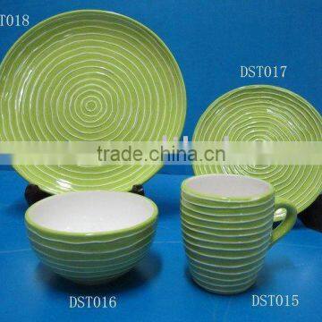 16pcs dinner set with embossed designs