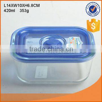 High quality glass preservation box with plastic lid