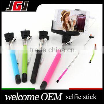 High Quality Monopod Audio Cable Wired Selfie Stick Extendable Sefie Monopod for iPhone 6 plus 5 5s 4s IOS Samsung Android