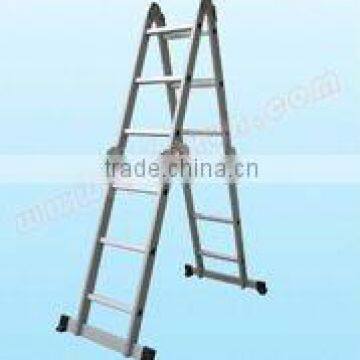 telescopic aluminium ladder EN131 3m 4X3 steps