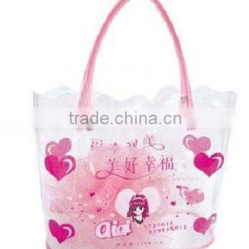 clear vinyl pvc shopping bag