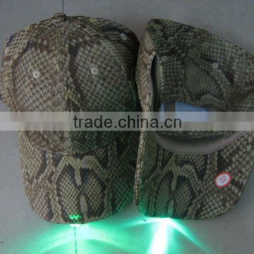 high quality 2-led(together) flashing green light cap