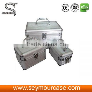 Aluminum Portabale Cosmetic Train Case Makeup Box Set