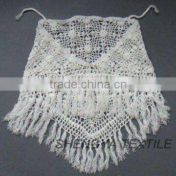 Custom Fashion Women Crochet Shawl With Fringes