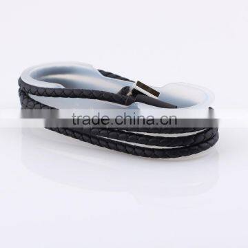 High Speed Leather Braided Cable Usb Data Cable