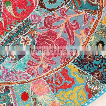 Turquoise Fllor Throw Cushions Indian Round Cushion Covers Floor Pillows Indian Meditation Pillow Covers photo-2
