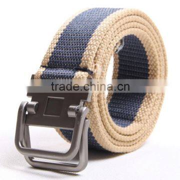 Male Thickening Canvas Casual Men's Woven Belt Buckle Bicyclic photo-5