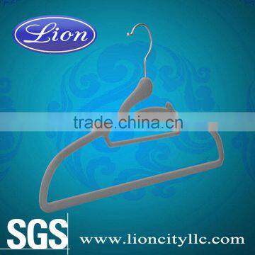 LEC-F5026 fashionable velvet flocked hanger with logo