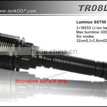 Tank007 Most Powerful 1000 Lumen Rechargeable Police Flashlight Torch TR08L photo-3