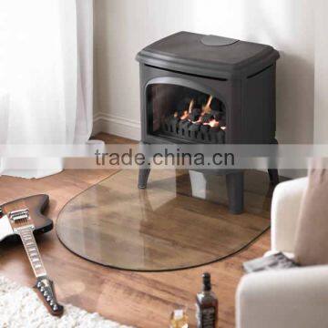 12mm Tear drop tempered glass for wood burning stove