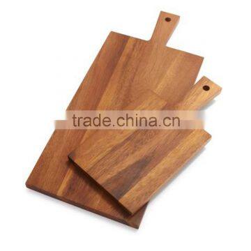 food grade pizza acacia wood cutting board set with handle