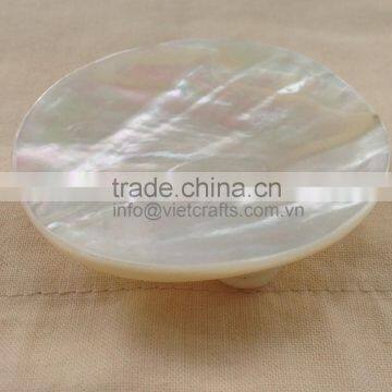 Mother of pearl caviar plate, round 6cm