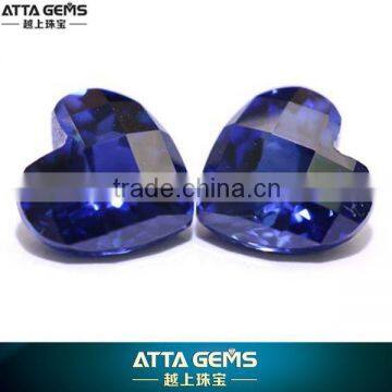 Lab created corundum 34# synthetic blue sapphire prices