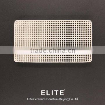 Refractory porous foam ceramic filter plate honeycomb