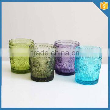 Factory super low price Coloured drinking glass Cup for water/wine/ice cream/yogurt