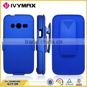 new arrival shockproof case for galaxy ace 4/G313h belt flip case