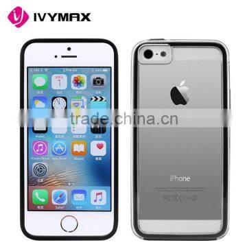 Creative transparent hard pc tpu mobile phone case for iphone 5se