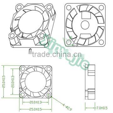 5v 12v 25mm 2507 Mini Brushless dc Fan 25x25x07mm From Shenzhen photo-4