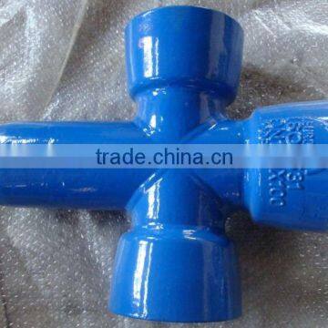 socket spigot cross/ductile iron pipe fitting