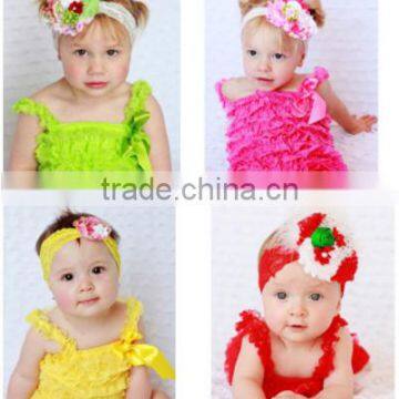 wholesale baby ruffler romper kids summer lace romper