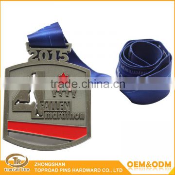 High quality cheap 3D award medal antique silver plating club medal