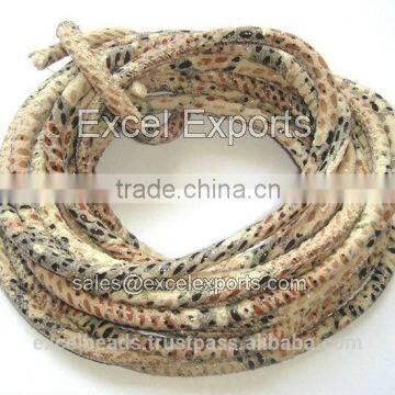 Cross stitched Leather Cords 4mm from India
