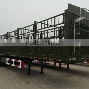 3 Axles side wall open board semi trailer for container transport