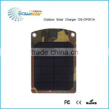 hot sale 5W 5V monocrystal silicon folding solar panel charger for hiking