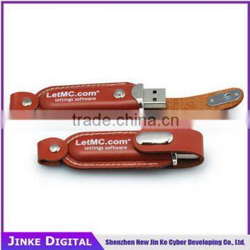 Newest Best Selling Fashionable Leather Case Usb Flash Drive