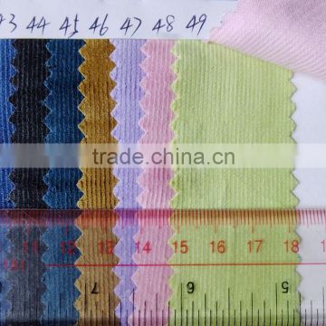 62 colors in stock 21 wale Cotton corduroy fabric for shirt