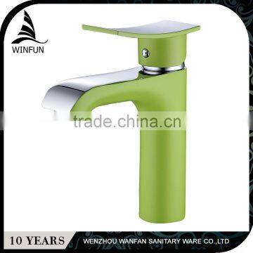 High Quality color painted bathroom waterfall wash basin faucet