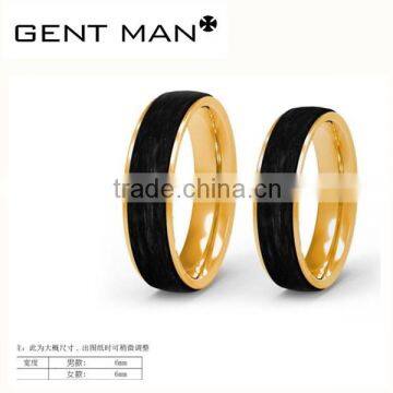 Pure gold 925 Silver Black Carbon Fiber Inlay jewelry rings Stainless steel Masonic Rings