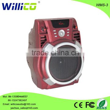 Willico outdoor portable mini usb speaker with plastic material