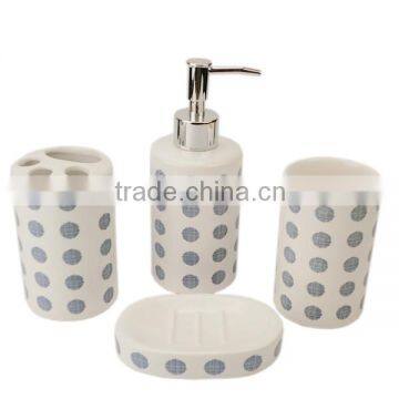 Colourful 4pcs Ceramic Bathroom Accessory Set photo-2