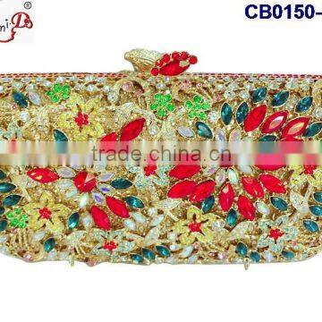 CB0150(11-20) 2016 new design hot sale elegant and luxury Rhinestones African Handbag with Variety of styles