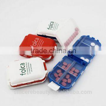 Portable medicine plastic box,8 case medicine box/Folding three section sealing storage box