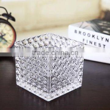 Cheap Crystal cube Vase for Home or Wedding Decoration