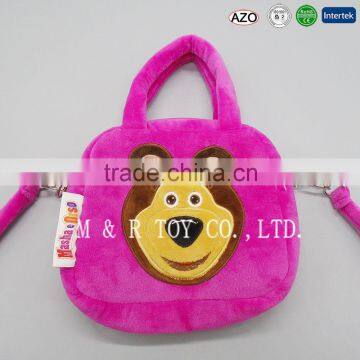 Alibaba china new design bear plush bag side bags for college