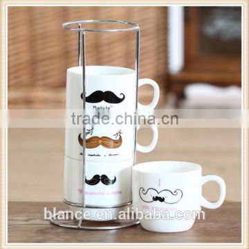 cheap ceramic funny mustache mug wholesale