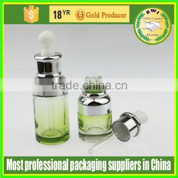 30ml and 50ml green essential oil glass bottle dropper cap