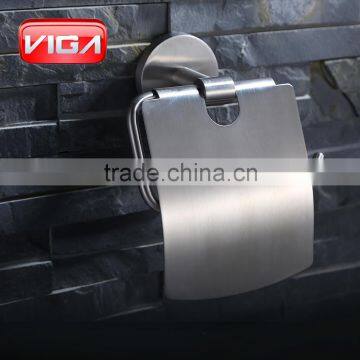 Brush Nickel Bathroom Accessory Set Wholesale Toilet Paper Holder With Lid