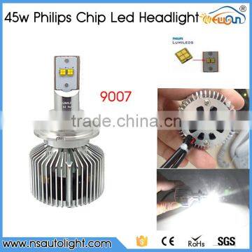 Hot Sale Hi/Lo beam 9007 9004 DC11-30V 45W 4500lm car headlight led