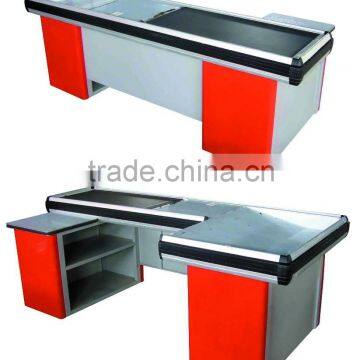 RH-CE001 supermarket checkout counter with conveyor belt