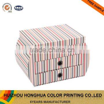 Stripe Cardboard Jewelry Box Paper Decorative Gift Box