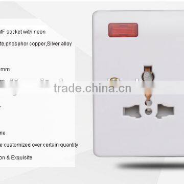 White 250V 10amp 3 Pin Multi Universal Socket Outlet photo-6