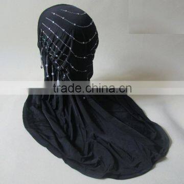 Black headscarf Muslim headscarves easy collocation pure black headscarf