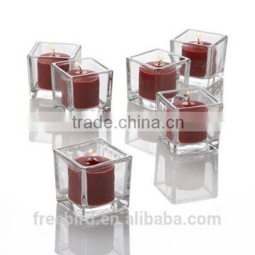 Cube Clear Glass Votive Candle Holder photo-4